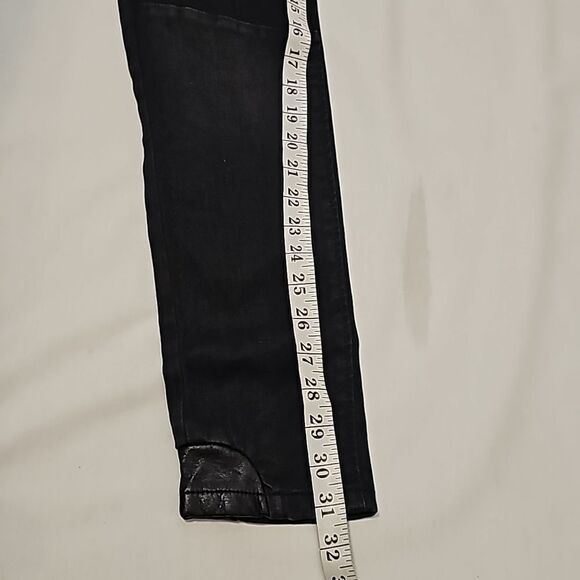 Etienne Marcel jeans black size 26 red zipper detail EUC - Picture 10 of 10